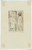 Artist: MADDOCK, Bea | Title: Street reflection. | Date: October 1964 | Technique: drypoint, printed in black ink, from one plate
