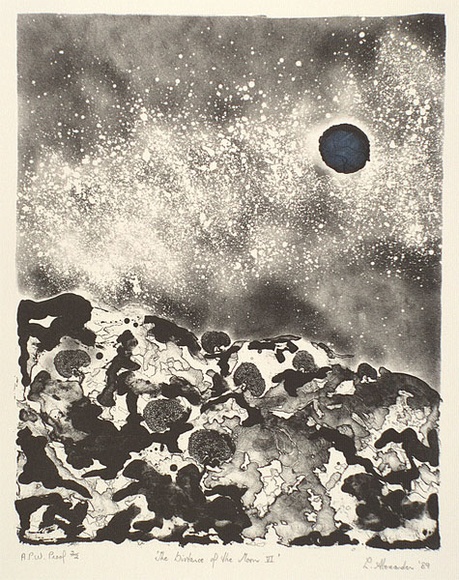 Artist: b'Alexander, Leanne.' | Title: b'The distance from the moon VI' | Date: 1989 | Technique: b'lithograph, printed in black ink, from one stone'