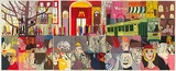 Artist: SCOTCH OAKBURN COLLEGE LAUNCESTON | Title: Collins Street 5pm, 1997 | Date: 1997 | Technique: linocut, printed in colour, from multiple blocks