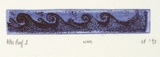 Artist: Palethorpe, Jan | Title: Wave | Date: 1993 | Technique: etching, printed in blue ink, from one plate
