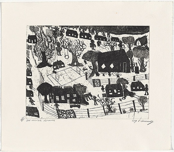 Artist: b'Kennedy, Roy.' | Title: bI'm never alone. | Date: 2005 | Technique: b'etching, printed in black ink, from one plate'