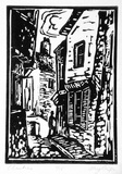 Artist: b'Taylor, John H.' | Title: b'Chartres' | Date: 1984 | Technique: b'linocut, printed in black ink, from one block'