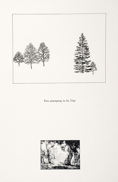 Artist: Tillers, Imants. | Title: This attempting to be that [5] | Date: 1980 | Technique: rubber stamp; collage of decal letters and images | Copyright: Courtesy of the artist