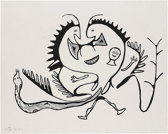 Artist: b'Man, John.' | Title: b'Kambangen.' | Date: c.1975 | Technique: b'screenprint, printed in black ink, from one stencil'