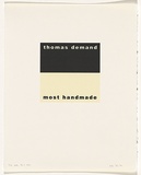 Artist: b'Burgess, Peter.' | Title: b'thomas demand: most handmade.' | Date: 2001 | Technique: b'computer generated inkjet prints, printed in colour, from digital file'