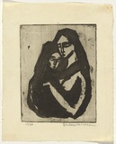 Artist: b'HANRAHAN, Barbara' | Title: b'Mother and child' | Date: 1960, July | Technique: b'aquatint, printed in black ink, from one plate'
