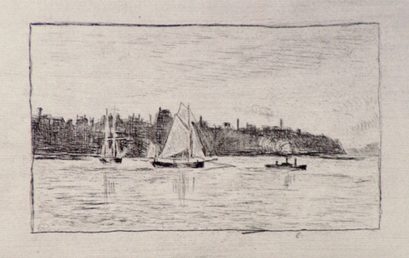 Artist: b'SIDMAN, William' | Title: b'Darling Harbour' | Date: 1890s | Technique: b'etching, printed in black ink with plate-tone, from one copper plate'