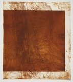 Artist: b'PARR, Mike' | Title: b'Alphabet/Haemorrhage.' | Date: 1992-93 | Technique: b'etching, printed in red ochre ink, from one plate'