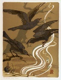 Artist: Palmer, Ethleen. | Title: The Ravens | Date: 1949 | Technique: screenprint, printed in colour, from multiple stencils