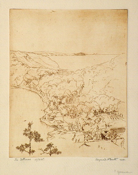 Title: b'The Isthmus' | Date: 1924 | Technique: b'etching, printed in brown ink with plate-tone, from one plate'