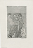 Artist: WALKER, Murray | Title: Three women waiting. | Date: 1973 | Technique: etching, printed in black ink, from one plate