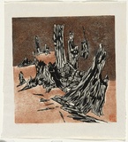 Artist: Thorpe, Lesbia. | Title: Once was a forest | Date: 1997 | Technique: screenprint, printed in colour, from multiple stencils