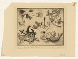 Artist: Wienholt, Anne. | Title: Who killed Cock Robin? | Technique: engraving, printed in black ink, from one copper plate