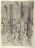 Artist: b'Bowen, Dean.' | Title: b'Boam city' | Date: 1988 | Technique: b'lithograph, printed in black ink, from one stone'