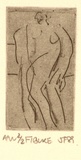 Artist: Furlonger, Joe. | Title: Figure - small | Date: 1992 | Technique: etching, printed in black ink, from one plate