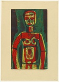 Artist: HANRAHAN, Barbara | Title: Figure | Date: 1964 | Technique: etching, printed in colour from three  plates