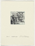 Artist: Cullen, Adam. | Title: Blackman | Date: 2002 | Technique: etching, printed in blue/black ink, from one plate