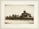 Artist: PLATT, Austin | Title: The Scots College, Sydney | Date: 1934 | Technique: etching, printed in black ink, from one plate