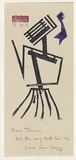 Artist: b'TWIGG, Tony' | Title: b'Greeting card: Christmas 1983' | Date: 1983 | Technique: b'rubber stamps' | Copyright: b'\xc2\xa9 Tony Twigg. Licensed by VISCOPY, Australia'