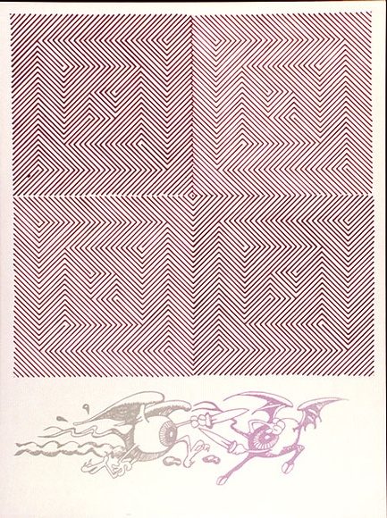 Artist: b'Dean, Chris.' | Title: b'Eyes fighting' | Date: c.1972 | Technique: b'screenprint, printed in colour, from multiple stencils'