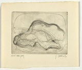 Artist: SELLBACH, Udo | Title: (Lying body) | Date: (1965) | Technique: etching with burnishing printed in black ink, from one plate