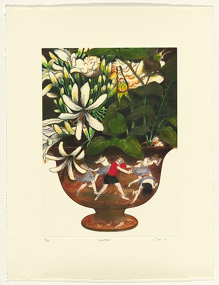 Artist: Cress, Fred. | Title: Bluffers | Date: 2005 | Technique: etching, printed in nine colours, from four plates
