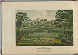 Artist: b'LYCETT, Joseph' | Title: b'Raby, a farm belonging to Alexander Riley Esq., New South Wales.' | Date: 1825 | Technique: b'etching and aquatint, printed in black ink, from one copper plate; hand-coloured'