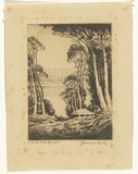 Artist: Beck, Leonard | Title: A glimpse of the bay. | Date: c.1930 | Technique: etching, printed in black ink, from one plate