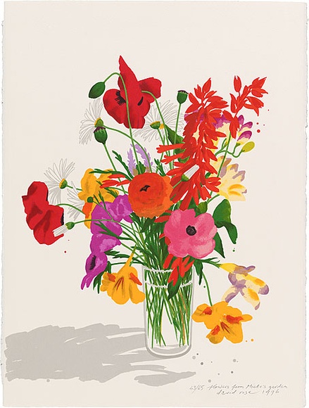 Artist: b'ROSE, David' | Title: bFlowers from Mieke's garden | Date: 1996 | Technique: b'screenprint, printed in colour, from multiple screens'