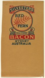 Title: not titled [Silvesters mild cured bacon] | Date: c.1920s | Technique: relief print, printed in colour, from commercially produced stamps; addition of colour stencil