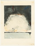 Artist: Maguire, Tim. | Title: Not titled [monoprint of black, white and pale grey] | Date: 1982 | Technique: monoprint, printed in colour, from one plate
