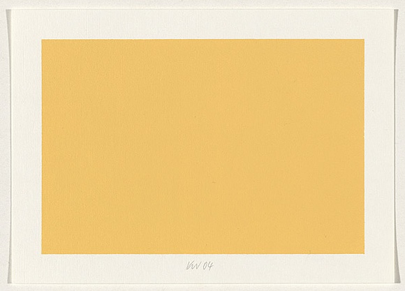 Title: not titled [beige-yellow] | Date: 2004 | Technique: screenprint, printed in acrylic paint, from one stencil