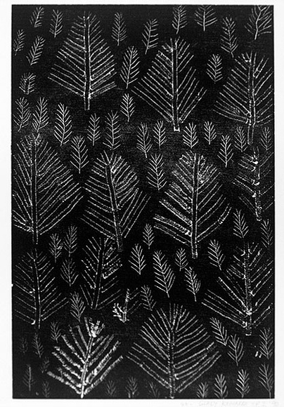 Artist: b'Kemarre, Glady.' | Title: b'not titled [No.46]' | Date: 1990 | Technique: b'woodcut, printed in black ink, from one block' | Copyright: b'\xc2\xa9 Glady Kemarre, Licensed by VISCOPY, Australia'