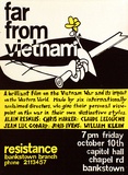 Artist: b'EARTHWORKS POSTER COLLECTIVE' | Title: b'Far from Vietnam. A brilliant film on the Vietnam war... Resitance Bankstown branch' | Date: (1976) | Technique: b'screenprint, printed in colour, from two stencils'