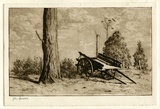Artist: Farmer, John. | Title: The old dray. | Date: c.1960 | Technique: drypoint, printed in brown ink with plate-tone, from one plate