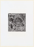 Artist: b'Wilfred, Rex.' | Title: b'Finish ceremony' | Date: c.2001 | Technique: b'linocut, printed in black ink, from one block'