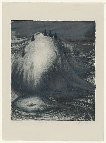 Artist: b'Johnstone, Ruth.' | Title: b'Tower Hill V' | Date: 1987 | Technique: b'lithograph, printed in colour, from multiple stones'