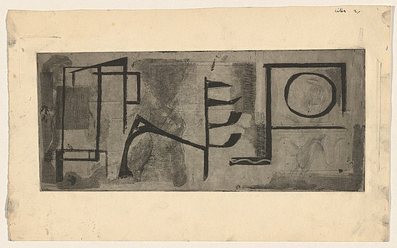 Title: Surfaces No.1 | Date: c. 1960 | Technique: soft-ground etching and embossing, printed in black ink, from one plate
