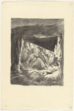Artist: b'Dyson, Will.' | Title: b'A funk-hole near Bullecourt.' | Date: 1918 | Technique: b'lithograph, printed in black ink, from one stone'