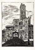 Artist: b'Owen, Gladys.' | Title: b'San Gemignano' | Date: 1932 | Technique: b'wood-engraving, printed in black ink, from one block' | Copyright: b'\xc2\xa9 Estate of David Moore'