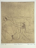 Artist: b'Fransella, Graham.' | Title: b'Two figures' | Date: 1992 | Technique: b'softground etching, printed in grey ink, from one plate' | Copyright: b'Courtesy of the artist'