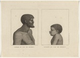 Title: b'Homme du Cap de Diemen; Enfant du Cap de Diemen' | Date: 1811 | Technique: b'engraving, printed in black ink, from one plate'