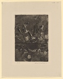 Artist: b'WILLIAMS, Fred' | Title: b'Knoll in the You Yangs' | Date: 1963-64 | Technique: b'sugarlift aquatint, aquatint, etching, engraving, printed in black ink, from one plate' | Copyright: b'\xc2\xa9 Fred Williams Estate'