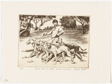 Artist: PLATT, Austin | Title: Early morning walk, Centennial Park | Date: 1980 | Technique: etching, printed in black ink, from one plate