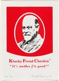 Artist: b'TIPPING, Richard' | Title: b'Klucky Freud checkin' | Date: 1998 | Technique: b'screenprint, printed in colour, from two stencils'