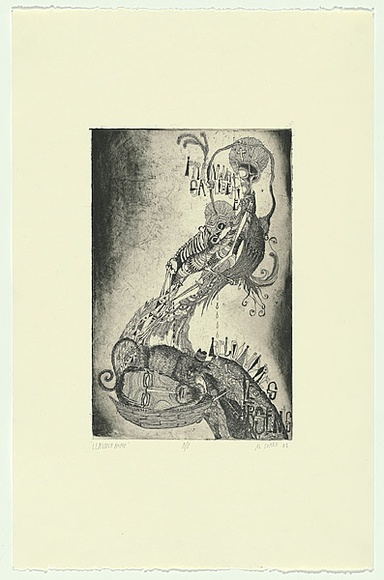 Title: b'Leaving home' | Date: 2009 | Technique: b'etching, printed in black ink, from one plate'