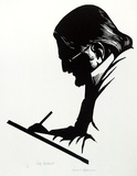 Artist: b'Heffernan, Edward.' | Title: b'Self-portrait' | Date: 1982 | Technique: b'linocut, printed in black ink, from one block'