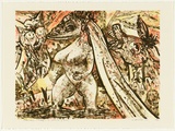 Artist: b'Senbergs, Jan.' | Title: bRameau's platee - in praise of folly | Date: 1993 | Technique: b'lithograph, printed in colour, from four stones' | Copyright: b'\xc2\xa9 Jan Senbergs. Licensed by VISCOPY, Australia'