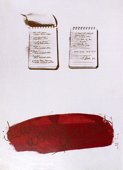 Artist: b'Danko, Aleks.' | Title: b'Ideas, words, processes [exhibition, Watters Gallery, Sydney].' | Date: 1972 | Technique: b'screenprint, printed in colour, from multiple stencils'