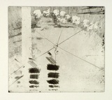 Artist: FEINT, Adrian | Title: Test plate with etching experiments. | Copyright: Courtesy the Estate of Adrian Feint